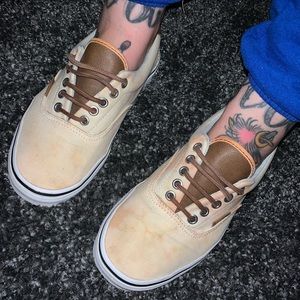 cafe latte custom dyed vans ☕️